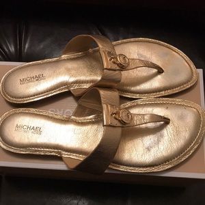 MICHAEL Michael Kors Hamilton flat sandal - gold